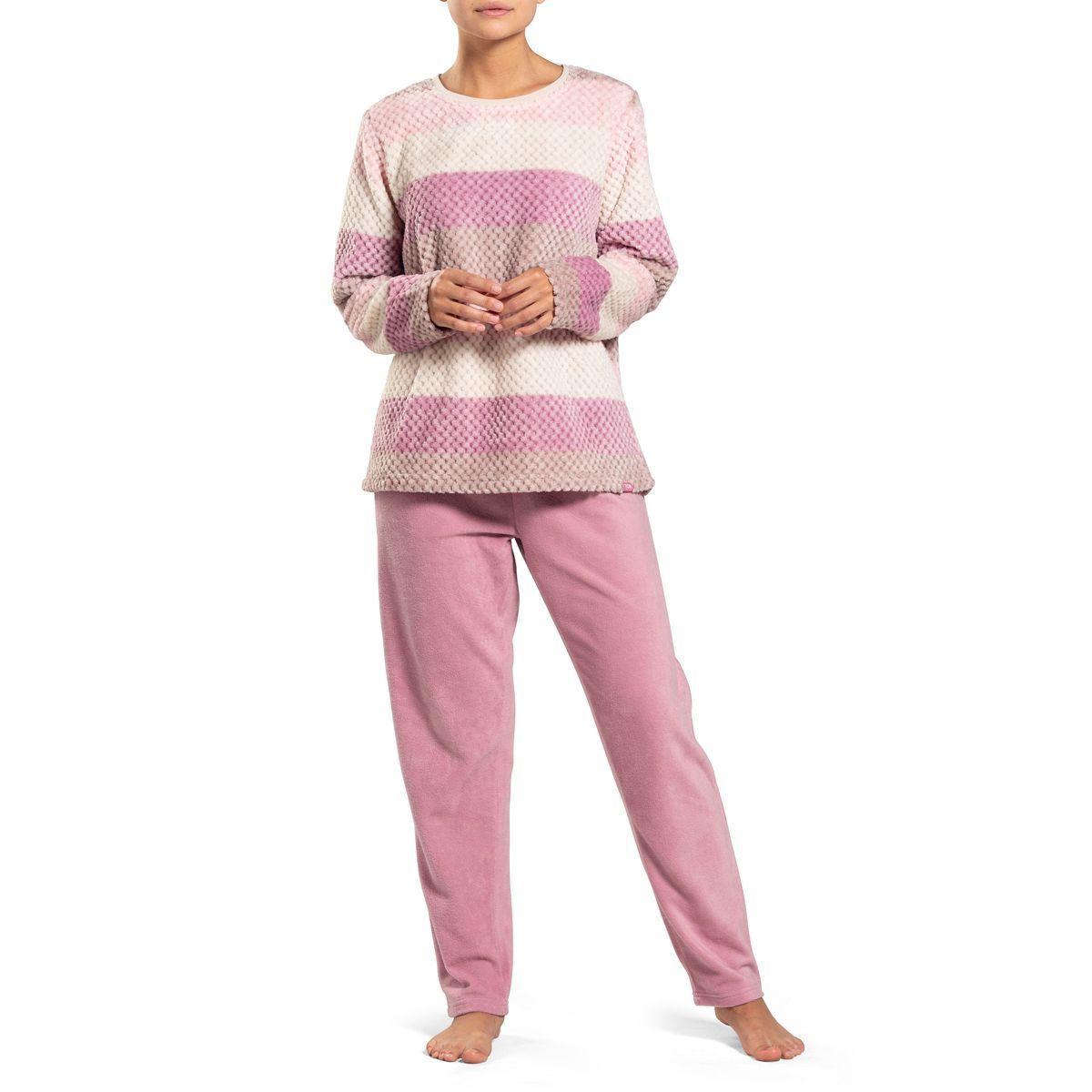 Pijama Top Mujer Invierno Micropolar C1-0