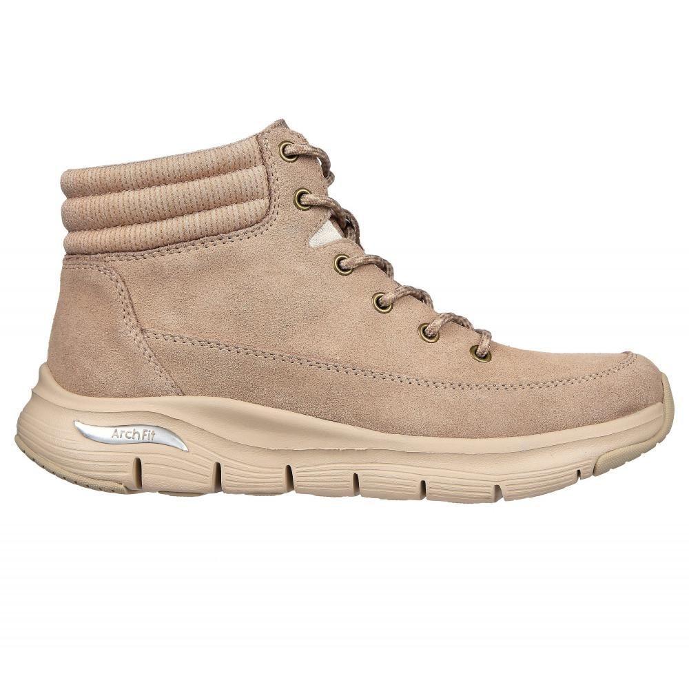 Botin Mujer Arch Fit Smooth Beige Skechers-4