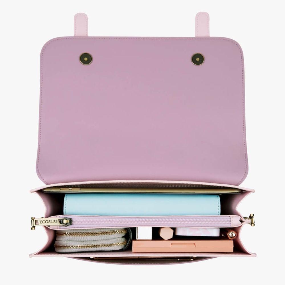 Ecosusi Maletín Bandolera con Lazo Summer Garden Romance - Morado-5