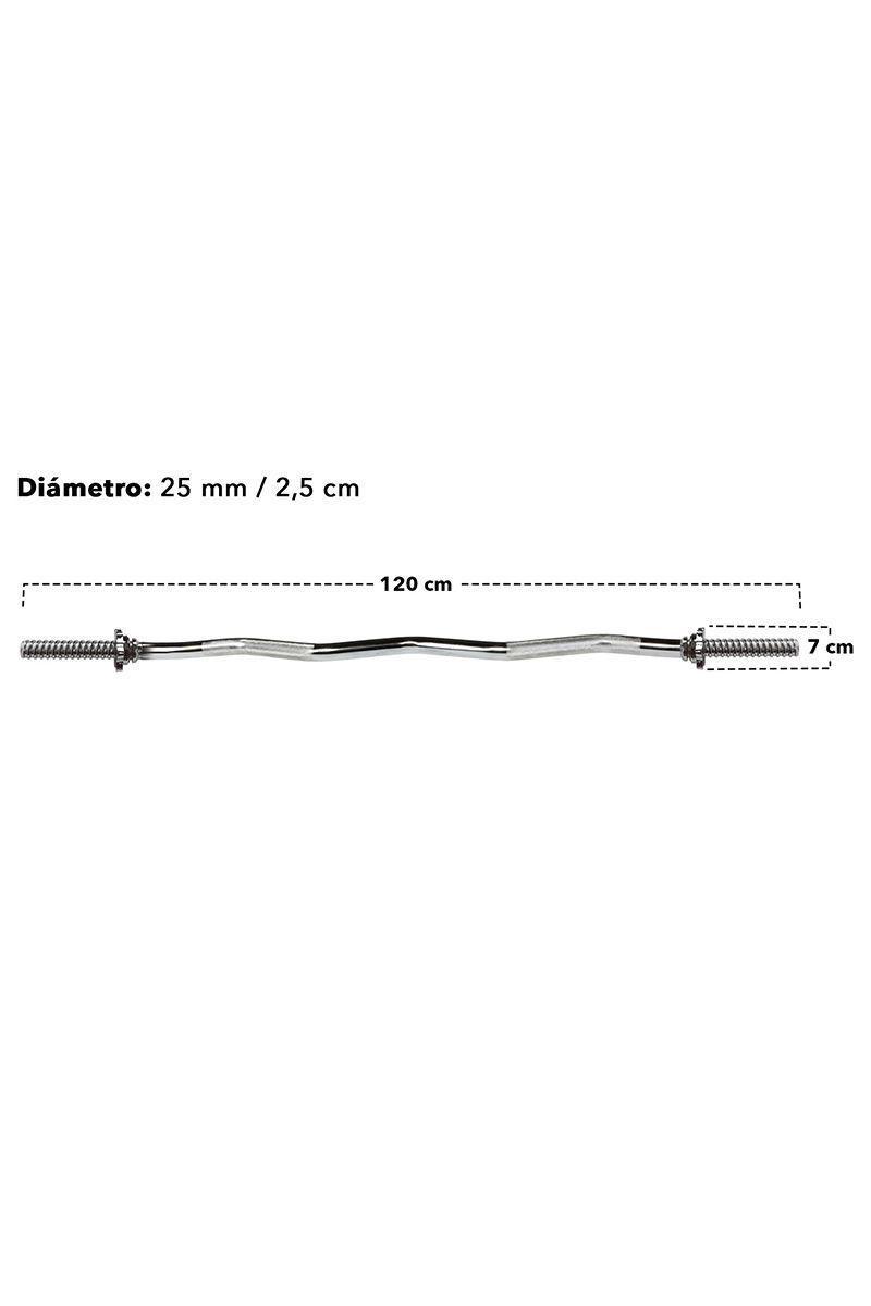 Barra Curva Z 120 cm Plateado-2