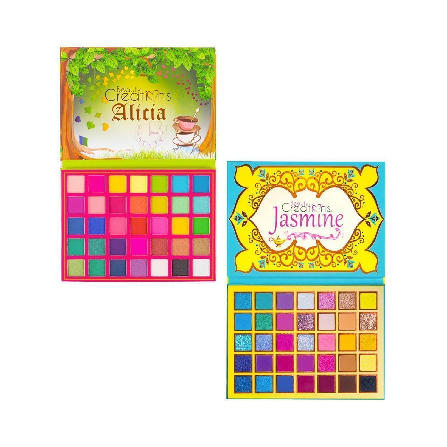 Pack 2 Paletas De Sombras "Alicia + "Jasmine" Beauty Creations-0