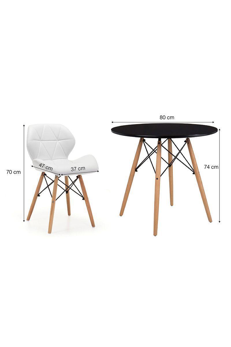 Pack Comedor Mesa y 4 Sillas Design Blanco-2