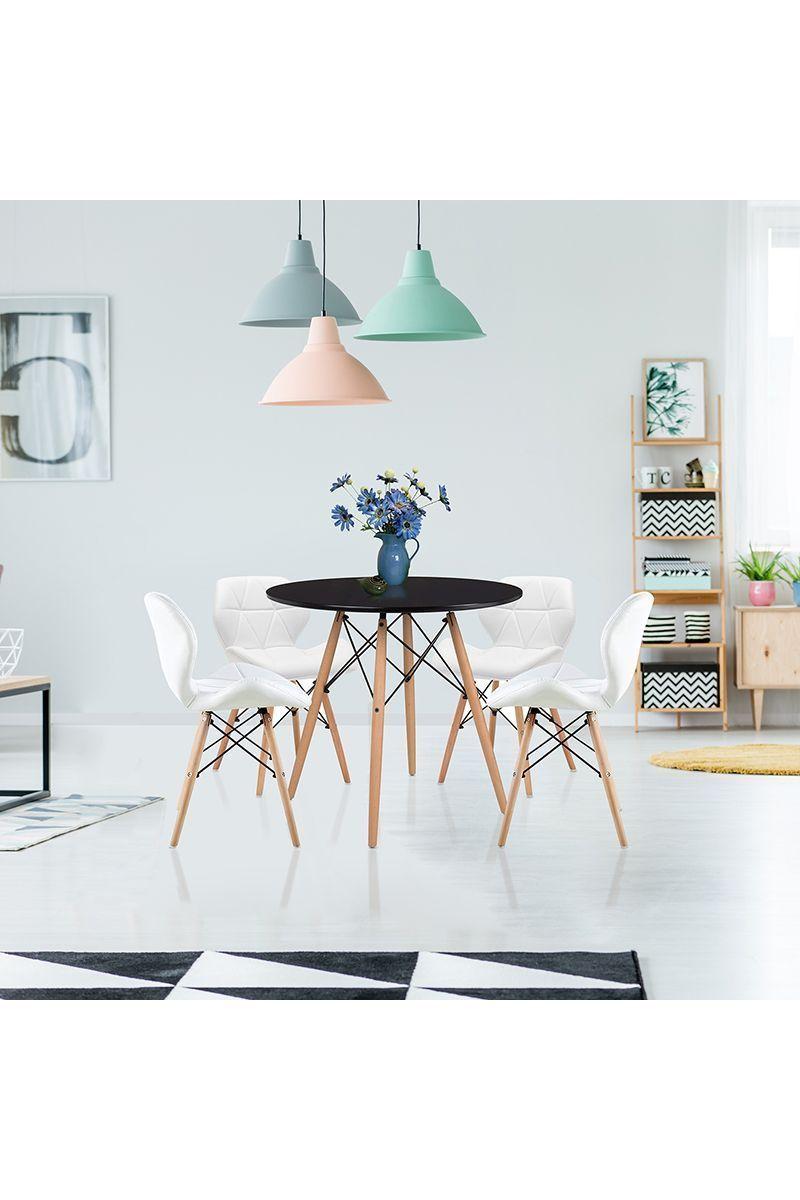 Pack Comedor Mesa y 4 Sillas Design Blanco-5