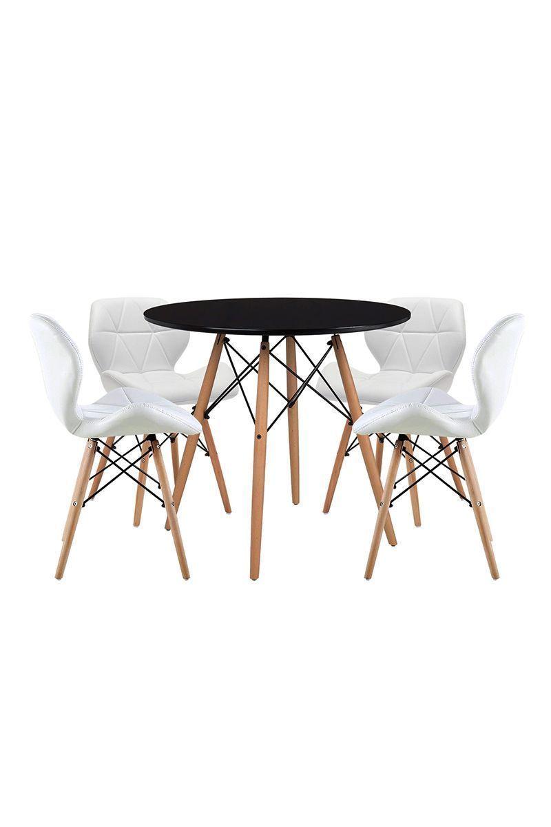 Pack Comedor Mesa y 4 Sillas Design Blanco-0