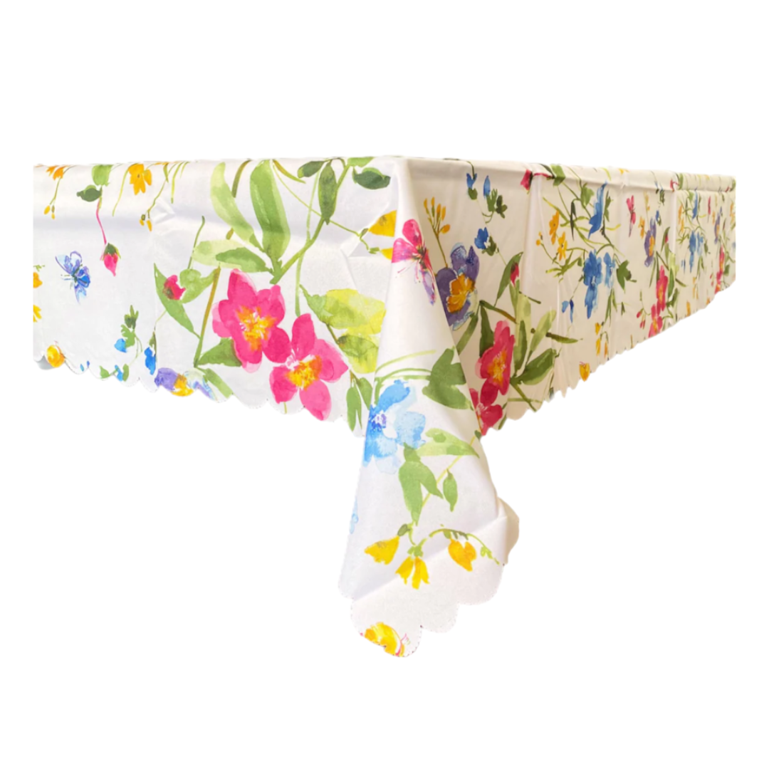Mantel Rectangular Florcitas y Hojas -0