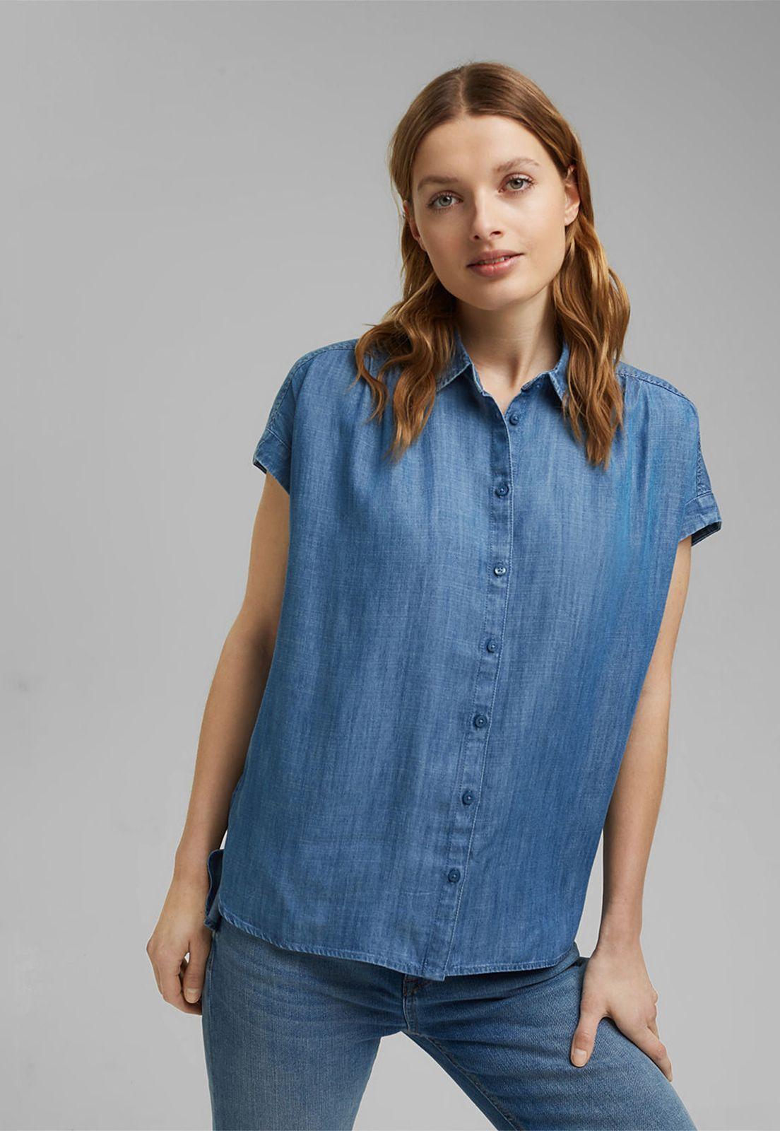 Blusa De Tencel Esprit-0