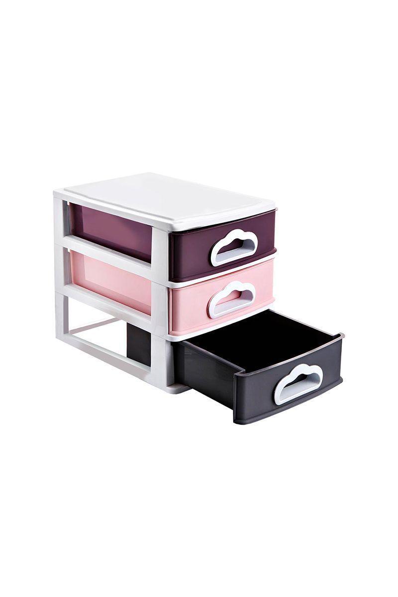Organizador Cosméticos 3 Cajones Multicolor-0