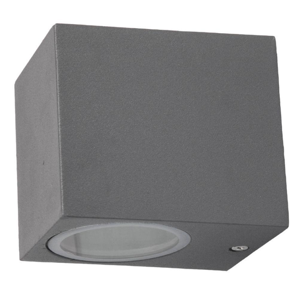 Aplique Rectangular  Exterior 1Xgu-10 Luz Dir/Ip54 Grafito Mate Megabright-0