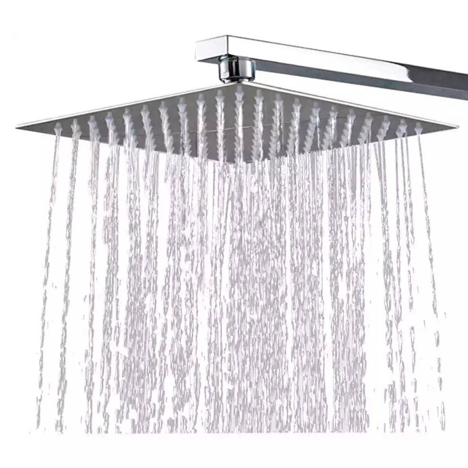 Plato Ducha Cuadrado Acero Inoxidable 25 Cms -0