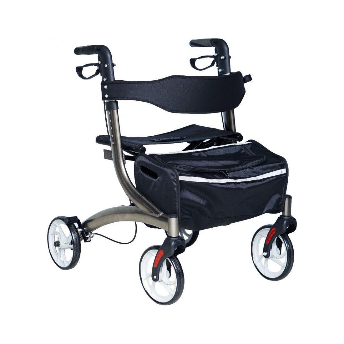 Andador 4 Ruedas Canasto y Asiento Premium-0