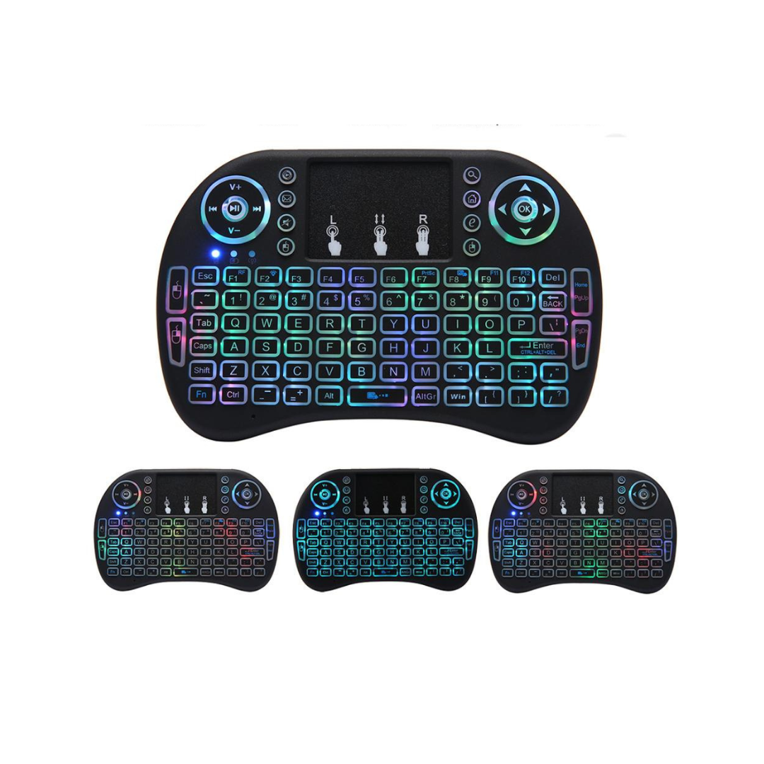 Mini Teclado Inalámbrico Touchpad Multicolores I8-3