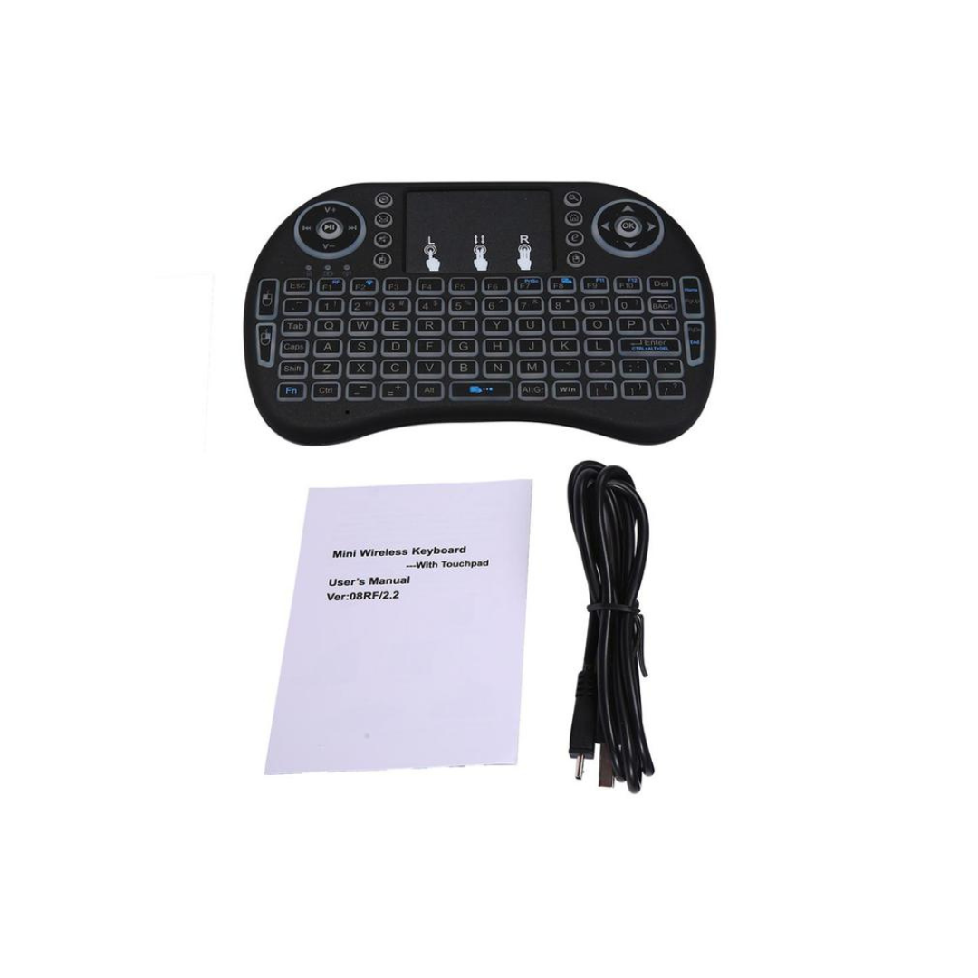 Mini Teclado Inalámbrico Touchpad Multicolores I8-5