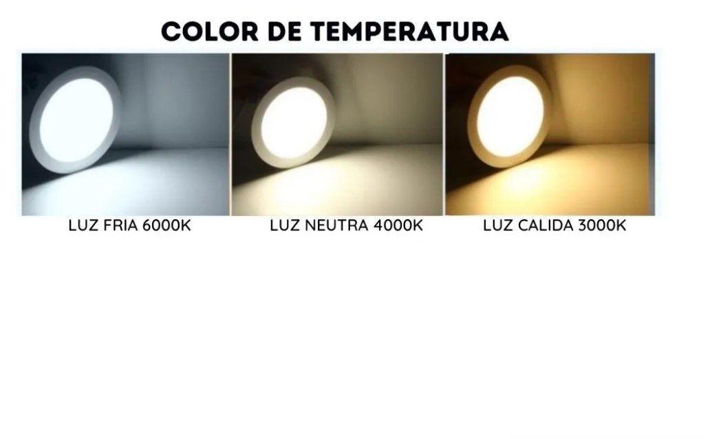 Foco Panel Plafon Led Embutido Empotrado Redondo 6w 12cm 220-4