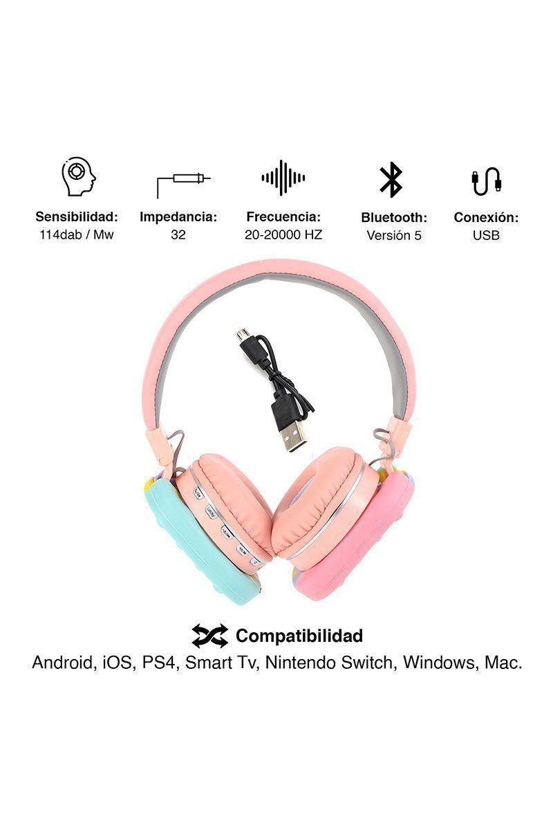 Audífonos Headphones 806E Rosado-2