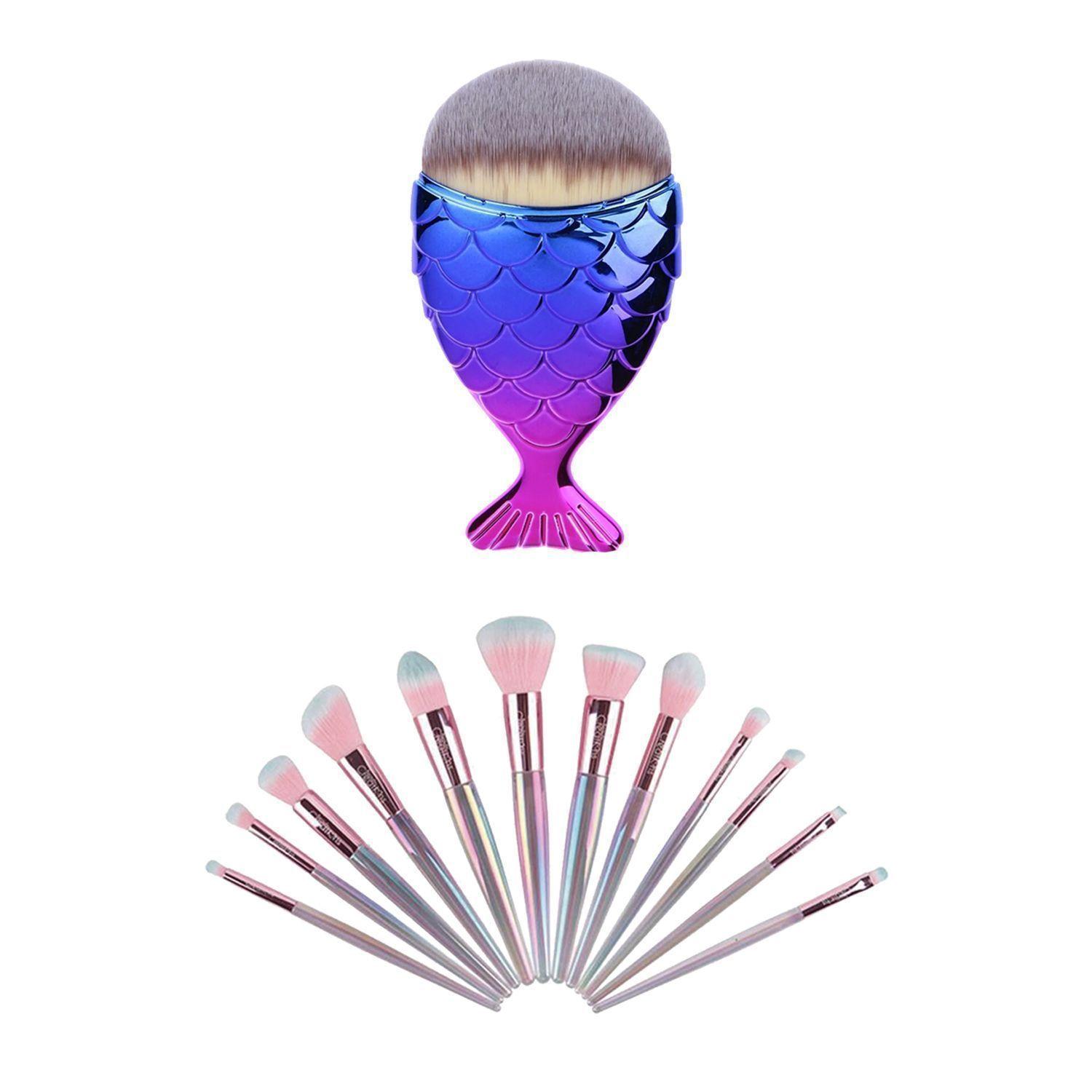 Pack Brocha Estilo Sirena Malú+ Set 12 Brochas Holo Fun y Estuche de Beauty Creations-0