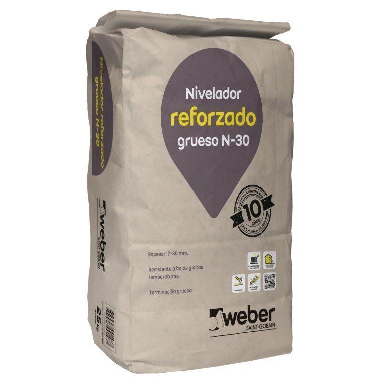 Mortero Reforzado Grueso N30 Saco 25KG-0