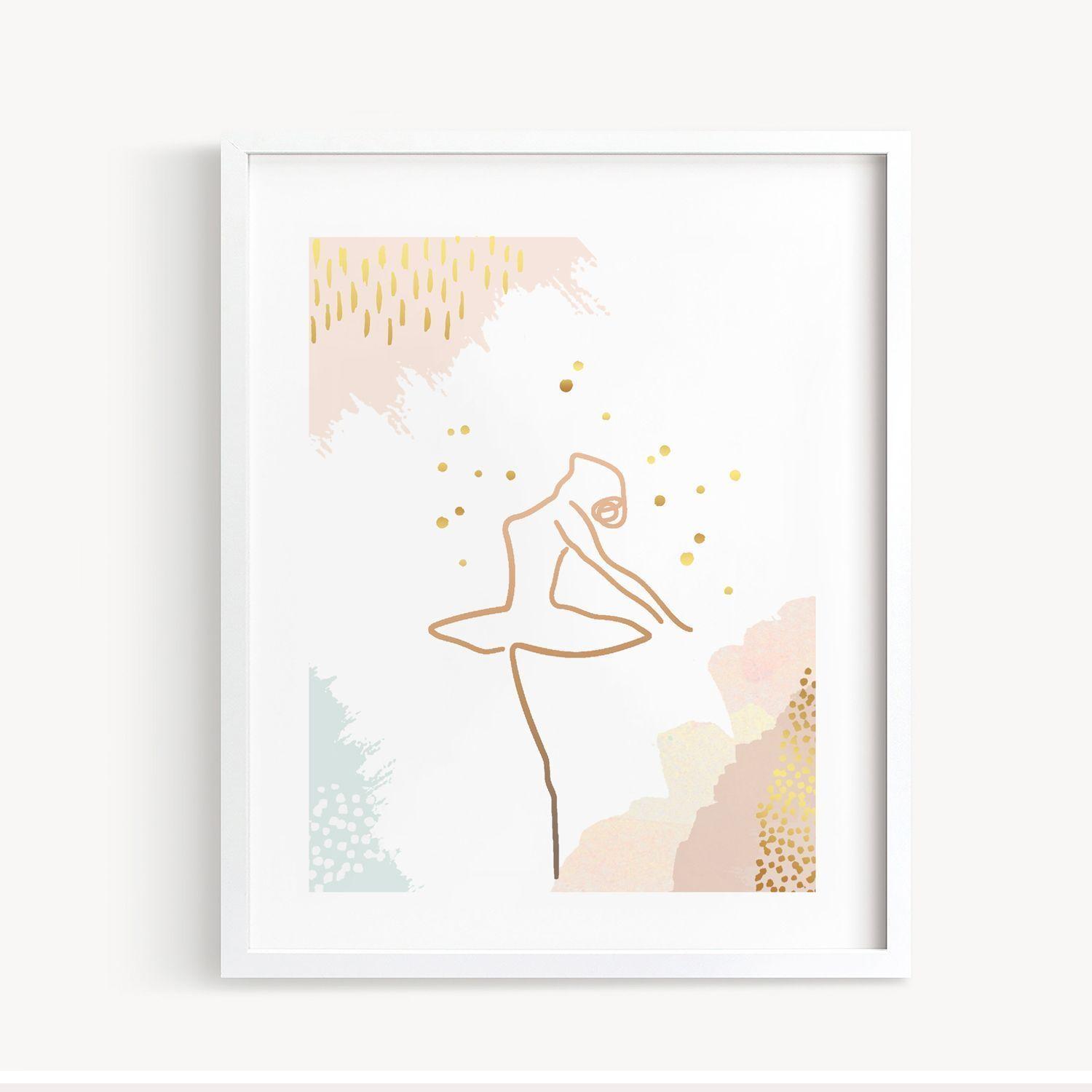 Set de 3 cuadros femeninos diseños de bailarinas-3