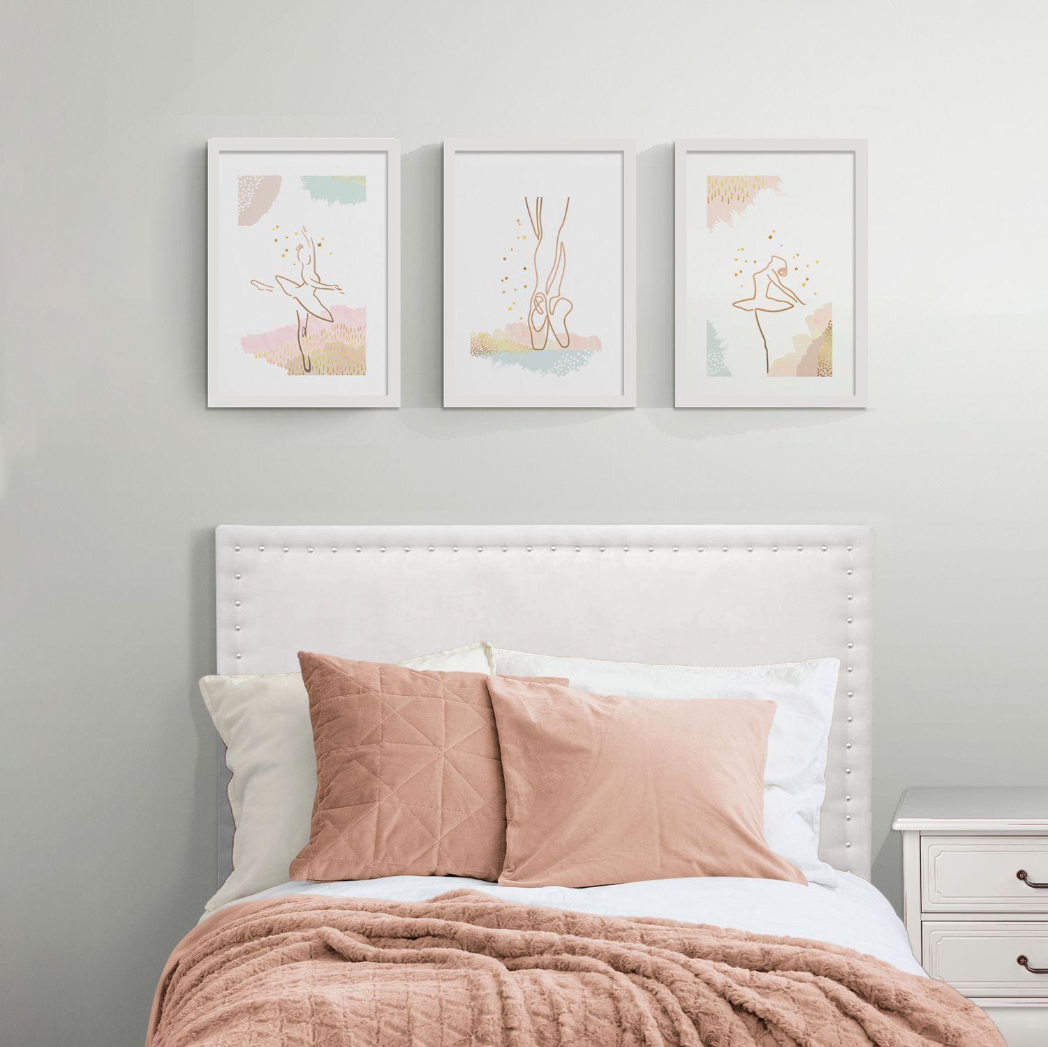 Set de 3 cuadros femeninos diseños de bailarinas-4
