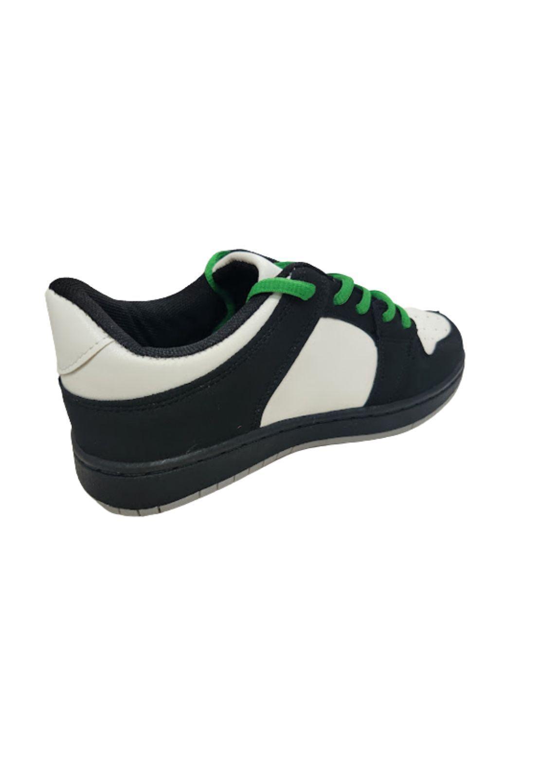 Zapatilla Deportiva Niño Negro Verde-1