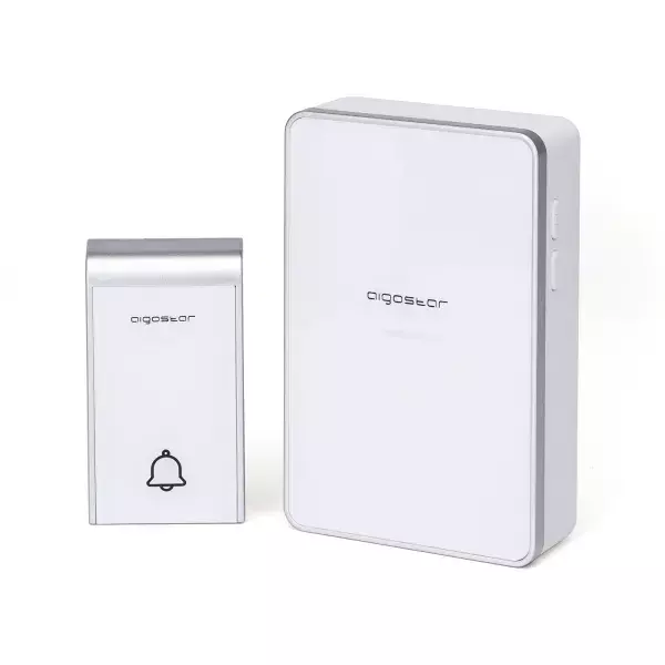 Timbre Inalambrico Remoto Con 1 Receptor 150 Metros Blanco-0