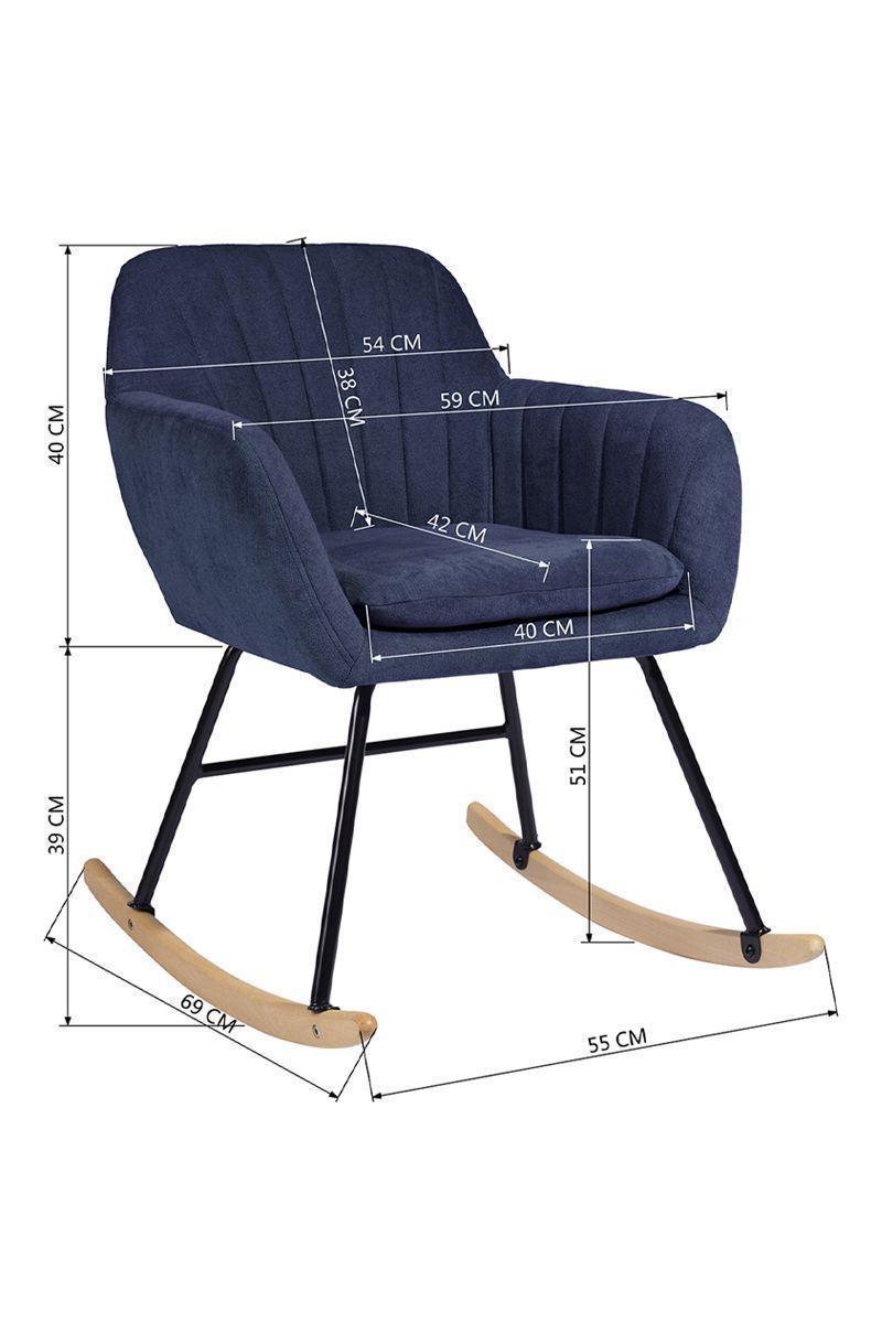 Mecedora Maniar Sitial con Apoyabrazos Azul-2