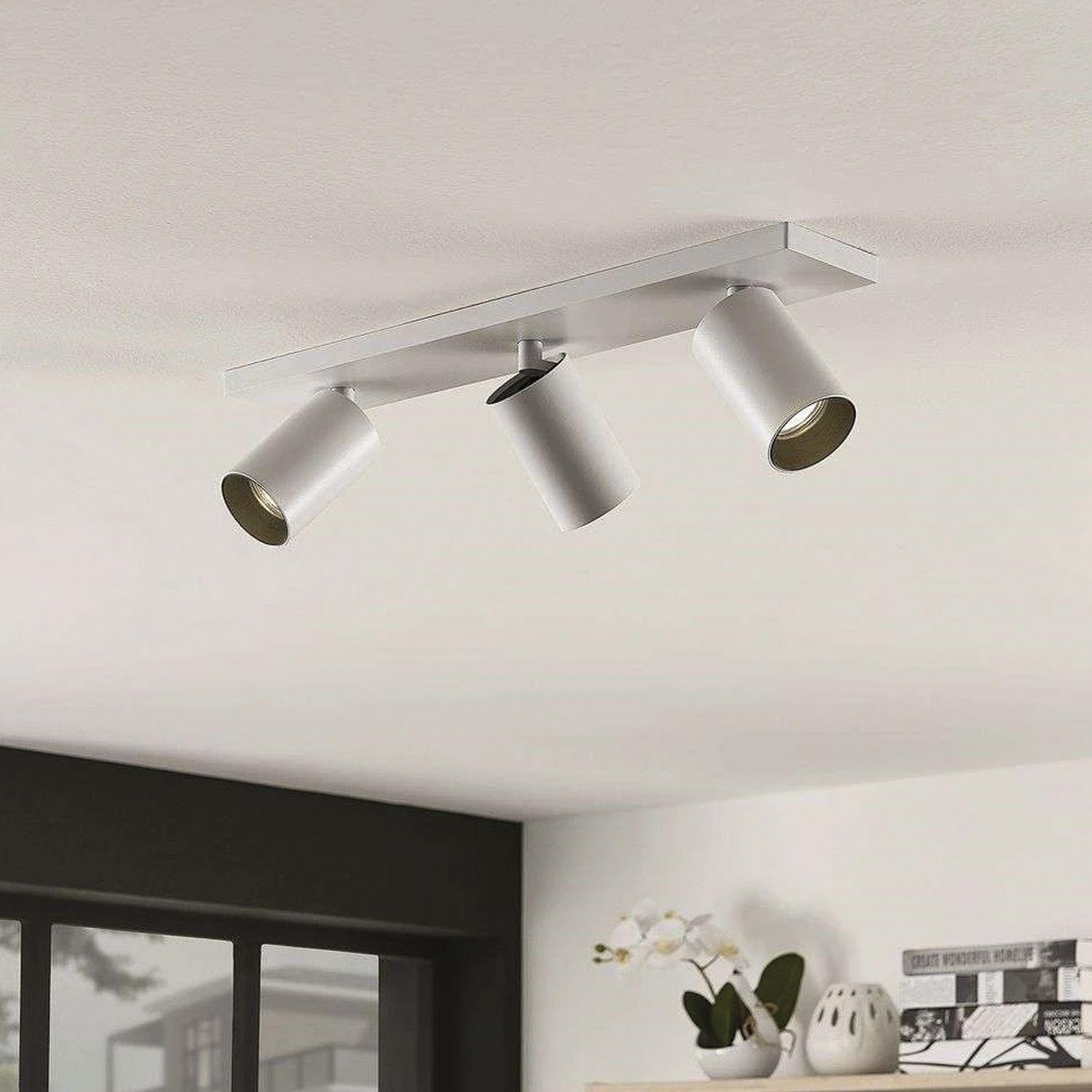 Foco Spotlight Blanco 3x Con Ampolleta 5,5W GU-10 Cálida M-2