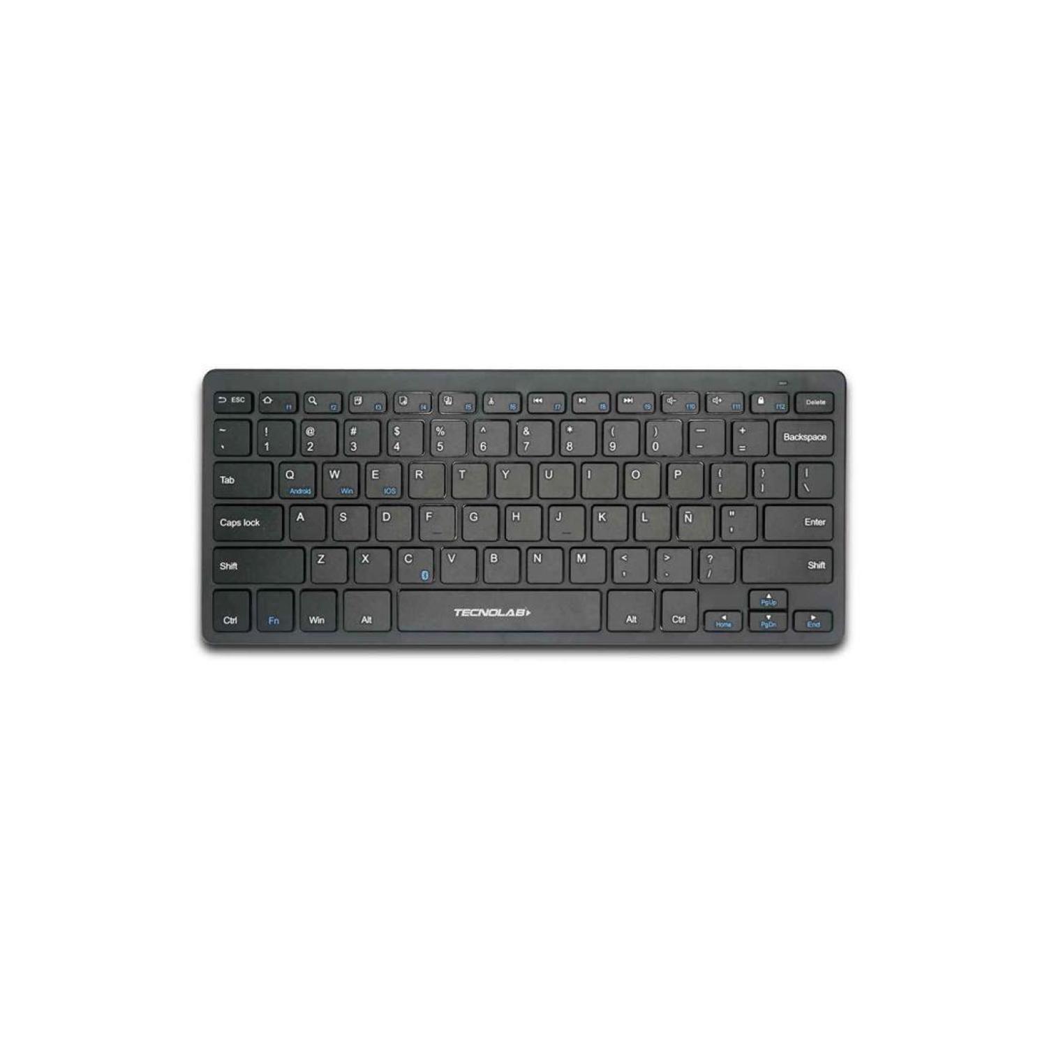 Teclado Ultra Slim Inalambrico Bluetooth Negro Tecnolab-0