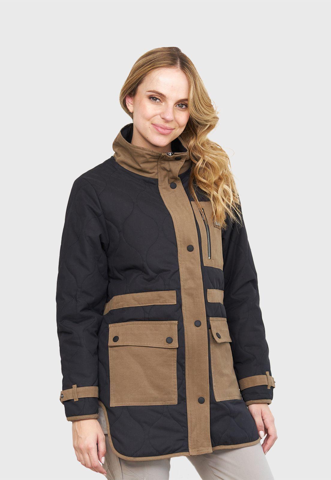 Chaqueta Wooded Negro Mujer Falcone-1