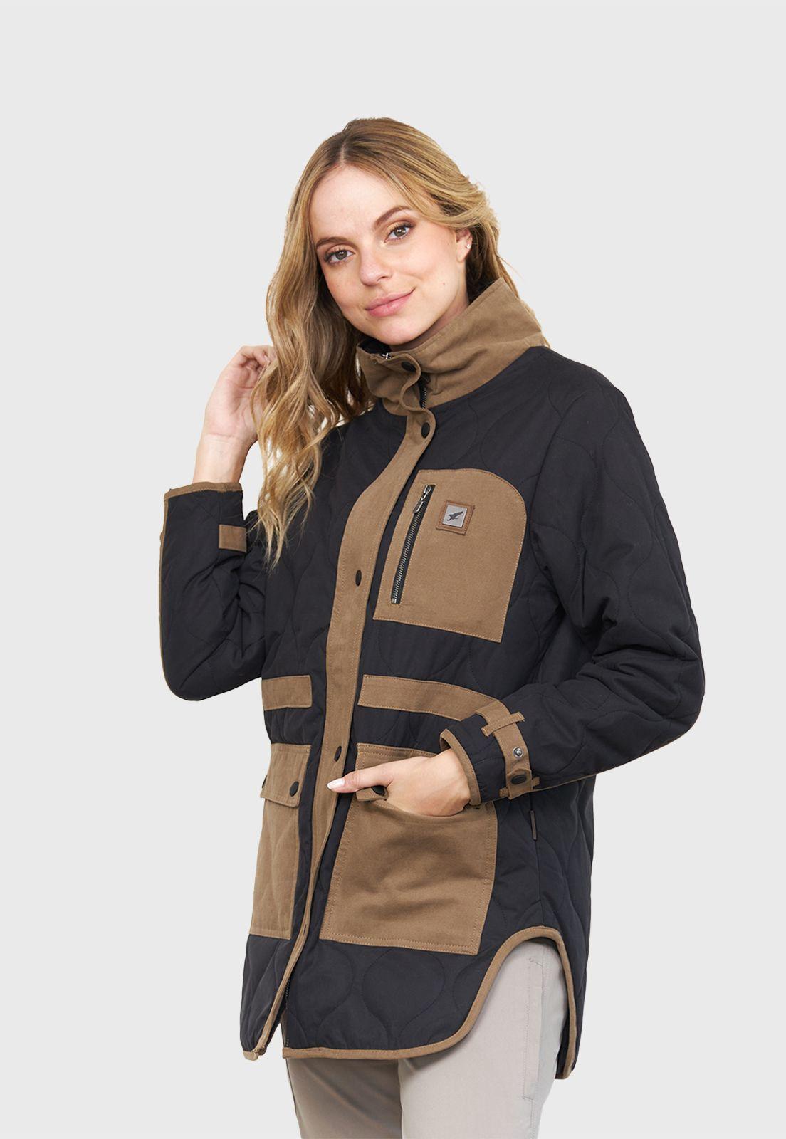 Chaqueta Wooded Negro Mujer Falcone-3
