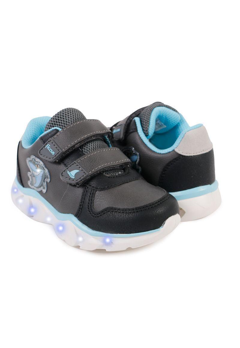 Zapatila Led 2 Velcros A Correr Niño Ficcus-0