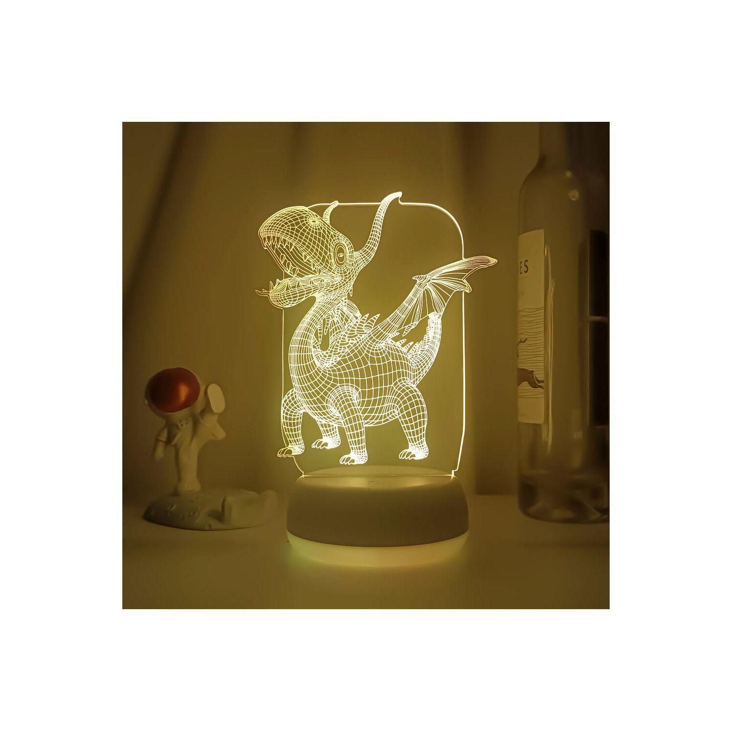 Lámpara Espantacuco Led 3d Para Niños Dinosaurio - PuntoStore-0