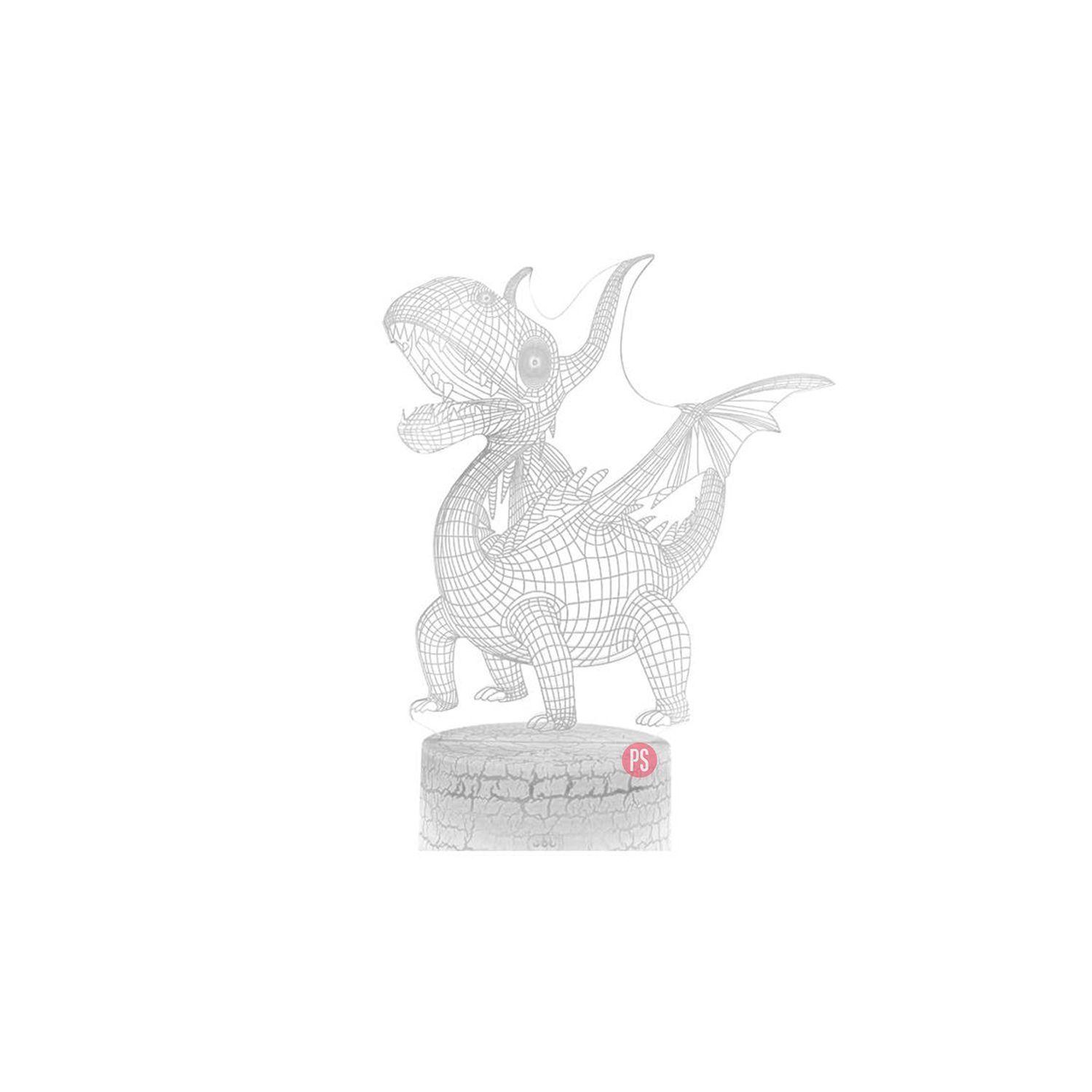 Lámpara Espantacuco Led 3d Para Niños Dinosaurio - PuntoStore-2