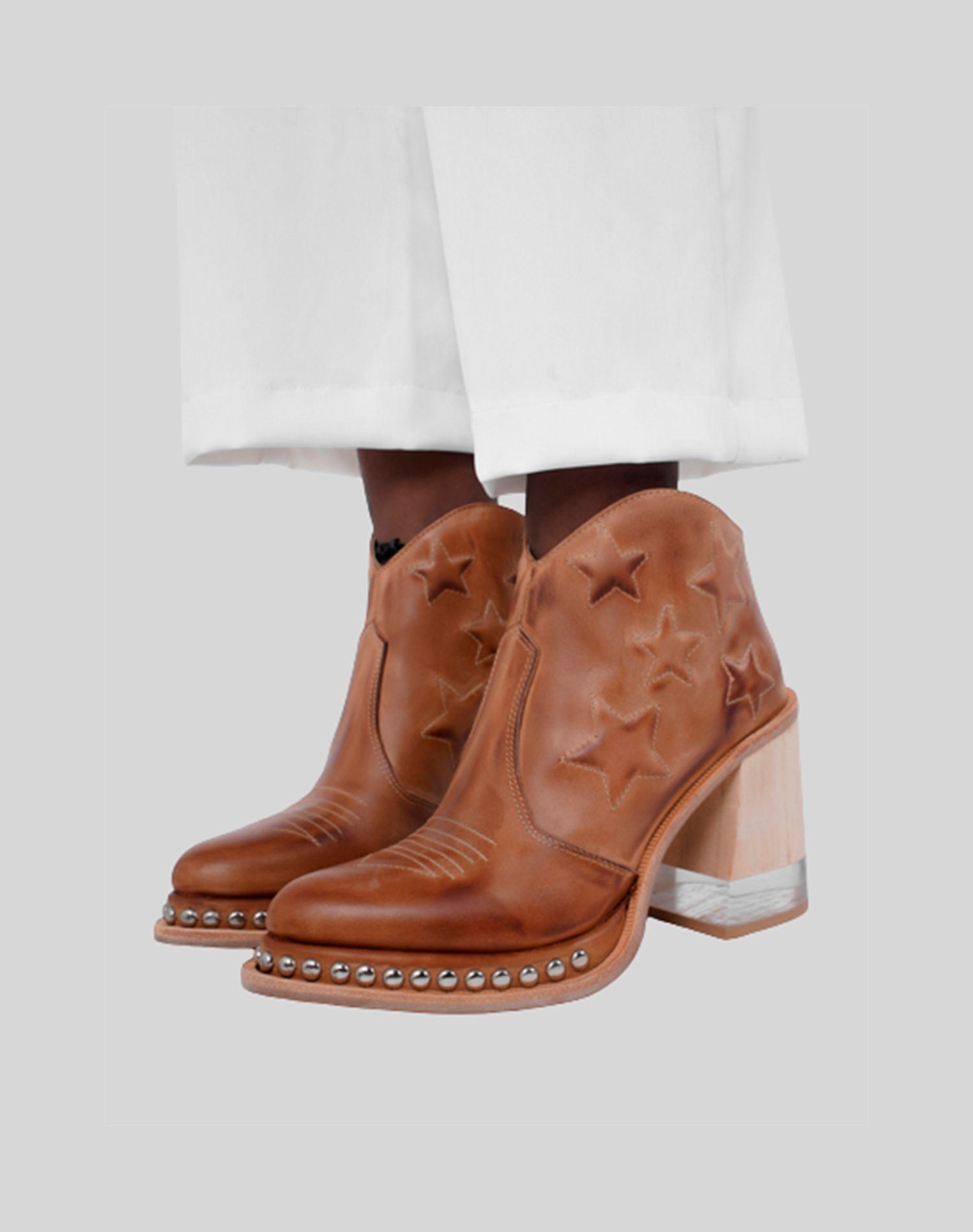 Bota De Cuero Argentino Café Aydan-1