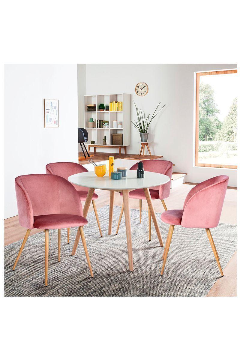 Pack 2 Sillas Comedor Lounge Terciopelo - Rosa-1