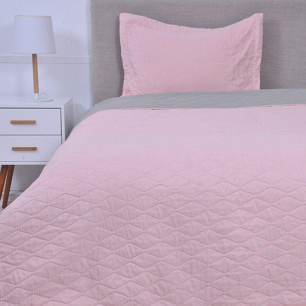 Quilt MF 1.5 Plazas Epecuen Verde-Rosado-0