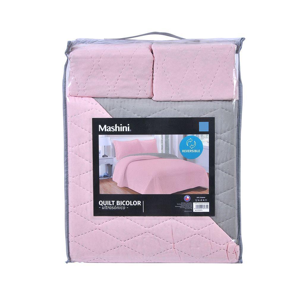Quilt MF 1.5 Plazas Epecuen Verde-Rosado-2