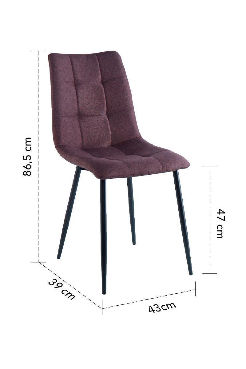 Pack 4 Sillas de Comedor Dunas Café-2