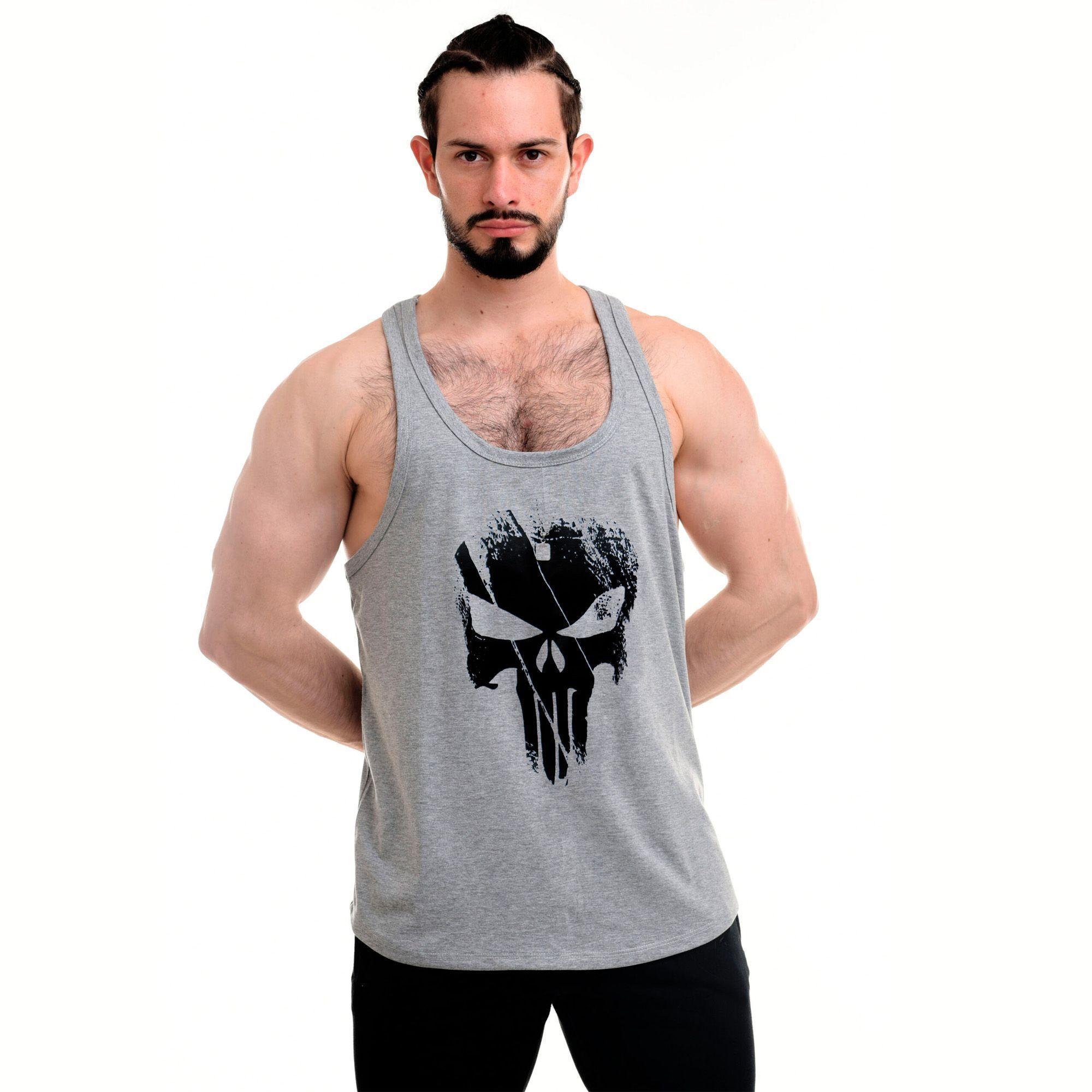 Polera Musculosa Tirante Calavera-0