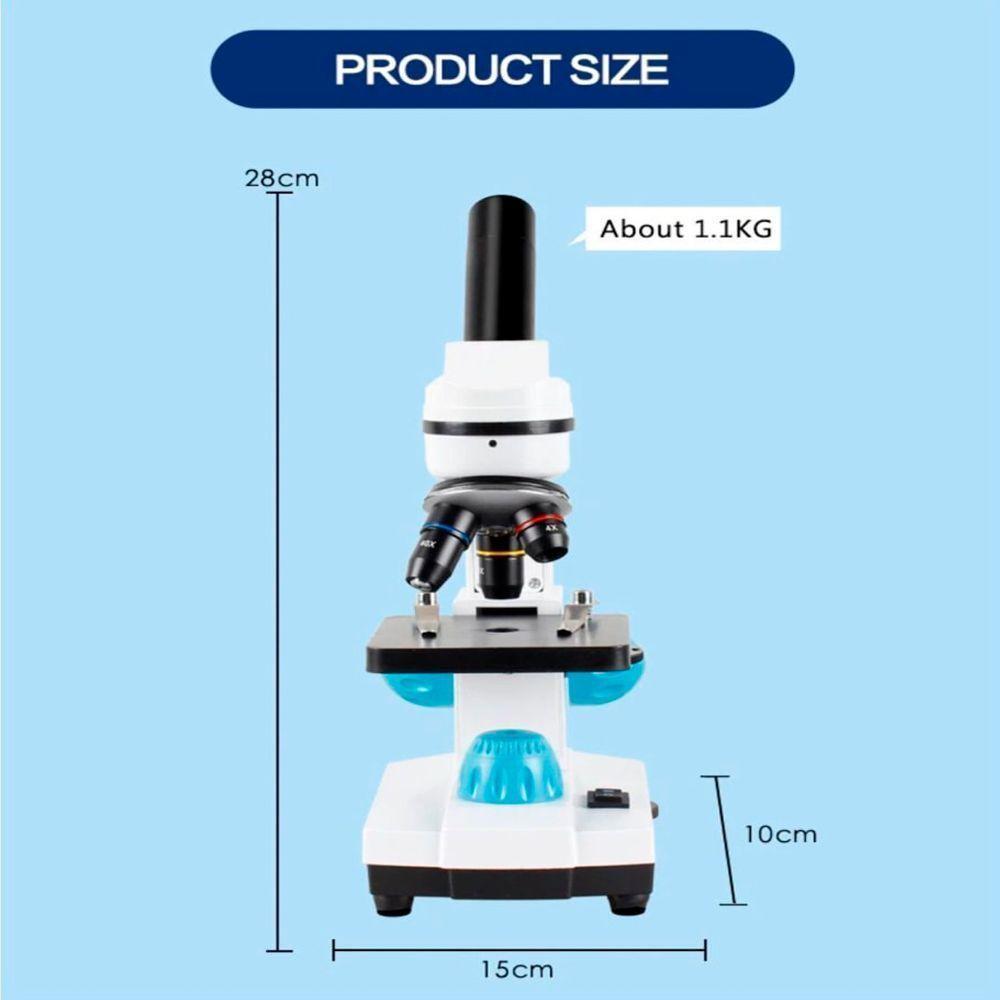 Microscopio Biologico Hd 2000x Accesorios De 13 Piezas Led-2