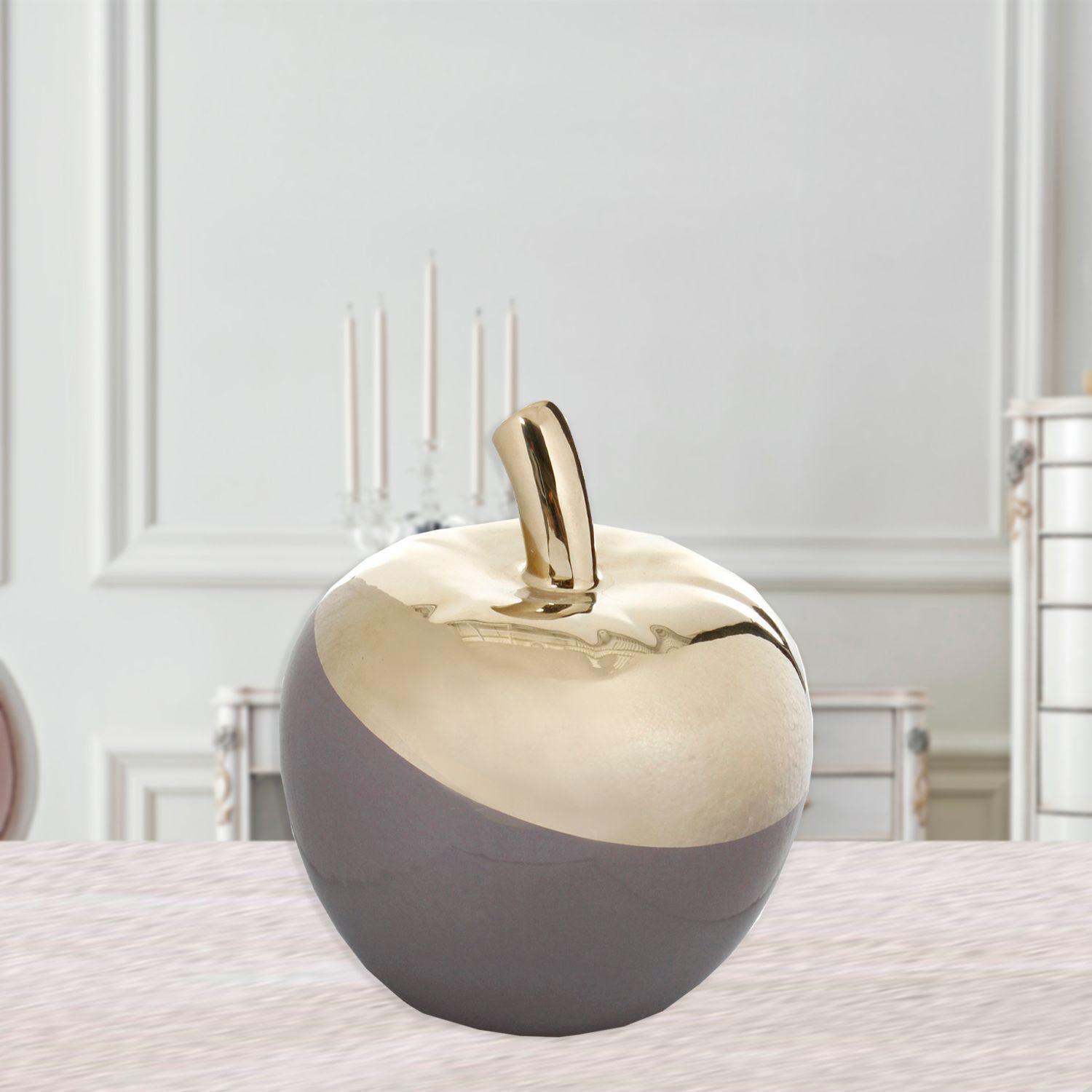 Figura Decorativa Manzana Sol y Luna Gold Mediana-3