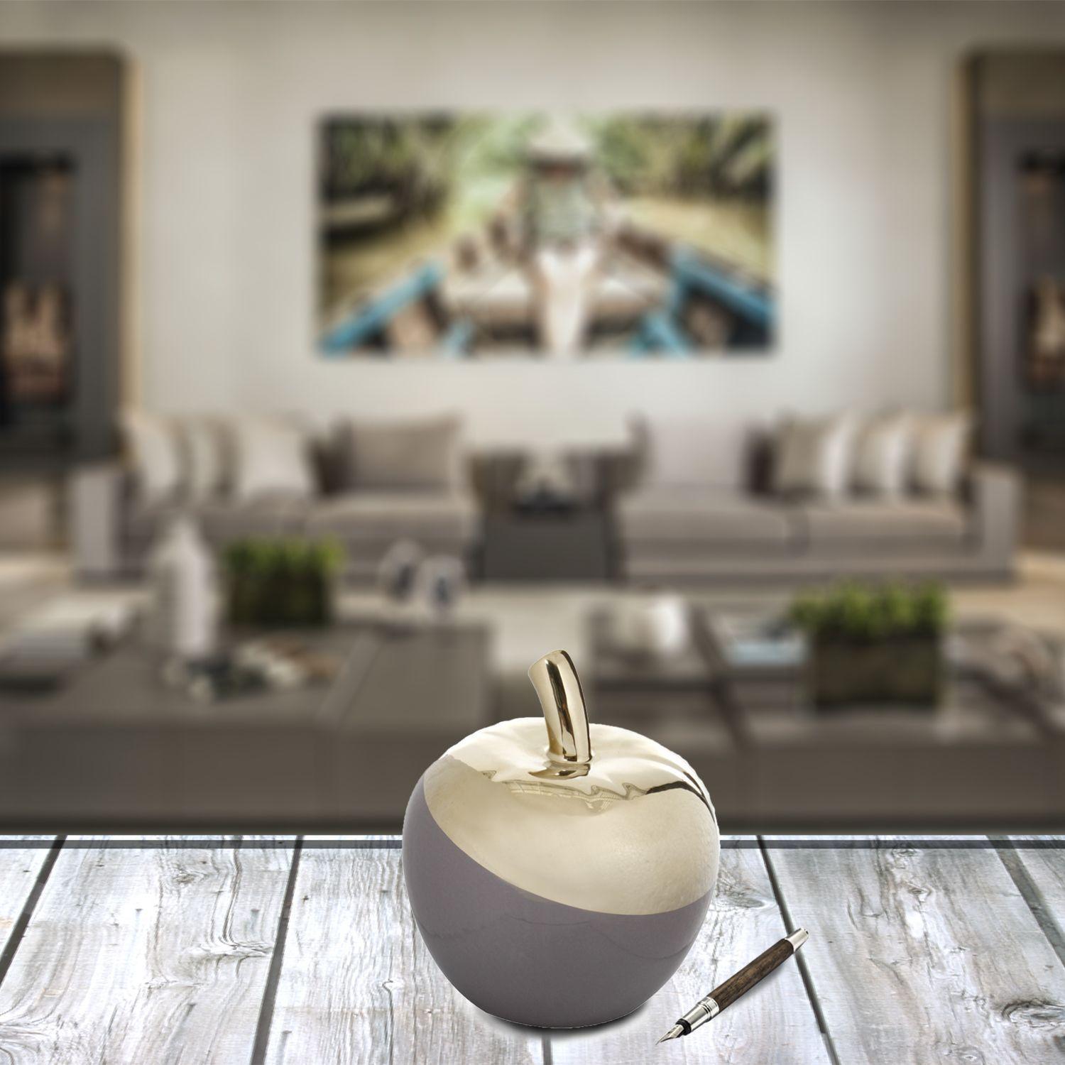 Figura Decorativa Manzana Sol y Luna Gold Mediana-4