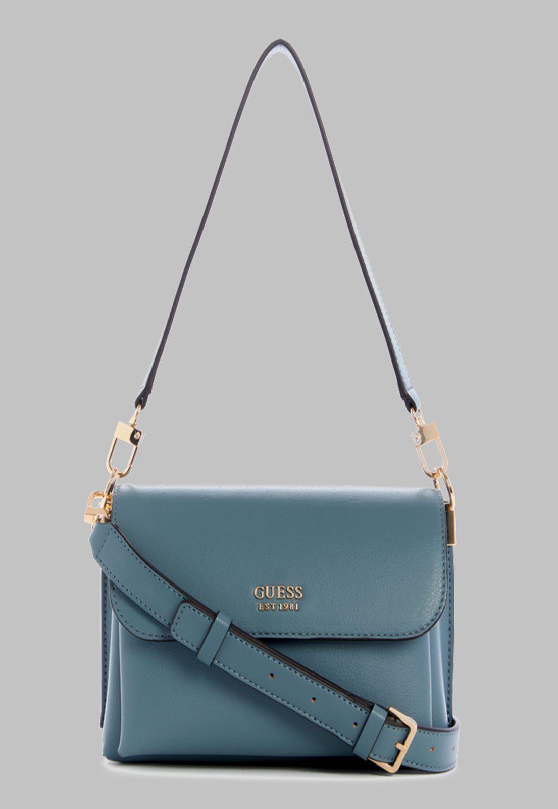 Cartera Guess Eco Mia Flap Shoulder Bag Bun azul-0