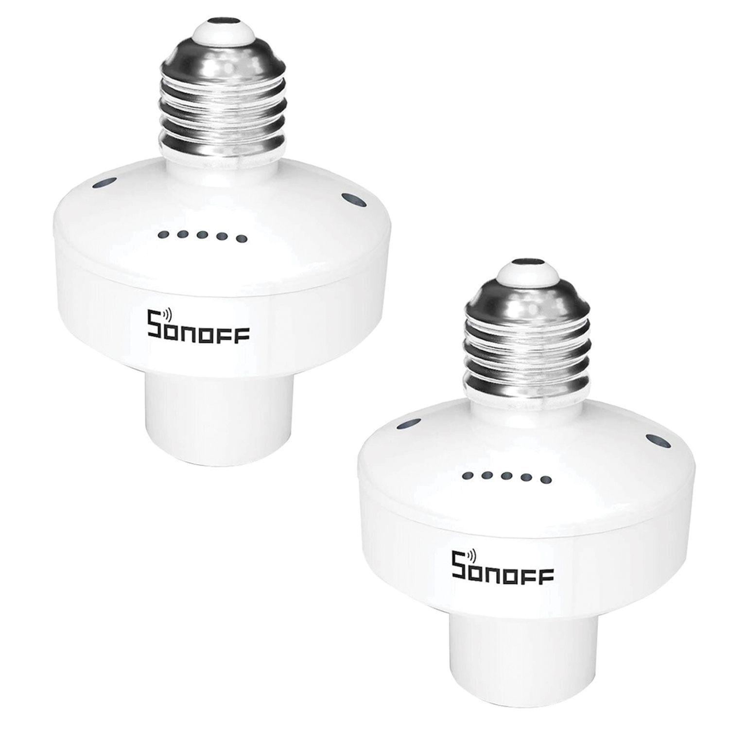 Pack 2 Soquetes de Ampolleta Smart E-27 Slampher Sonoff-0