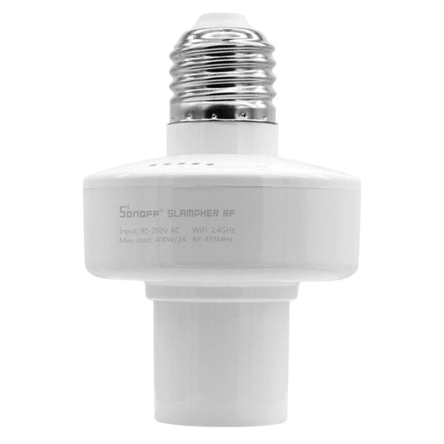 Pack 2 Soquetes de Ampolleta Smart E-27 Slampher Sonoff-4