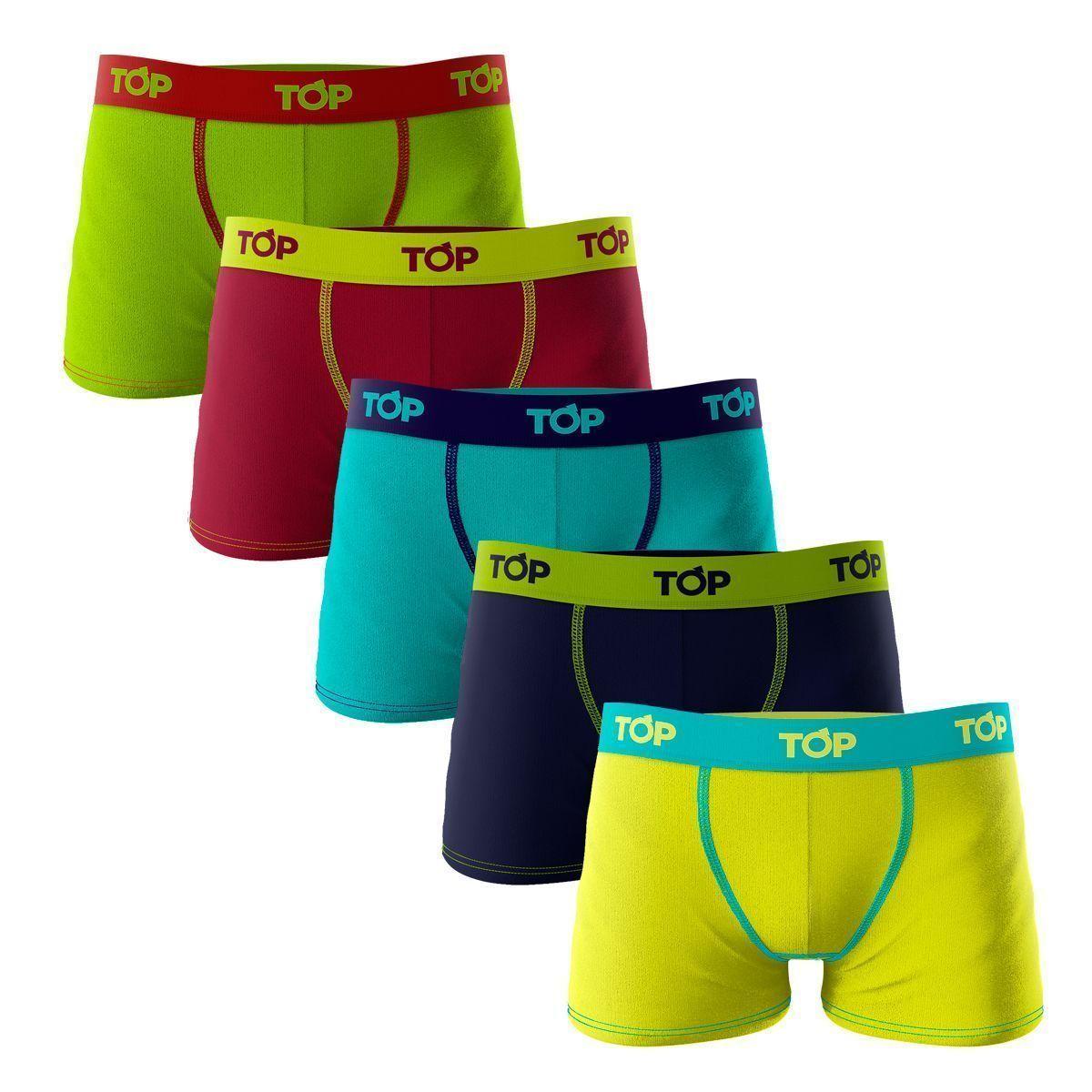 Boxer Medio Niño Algodón Color Pack 5 C1-0