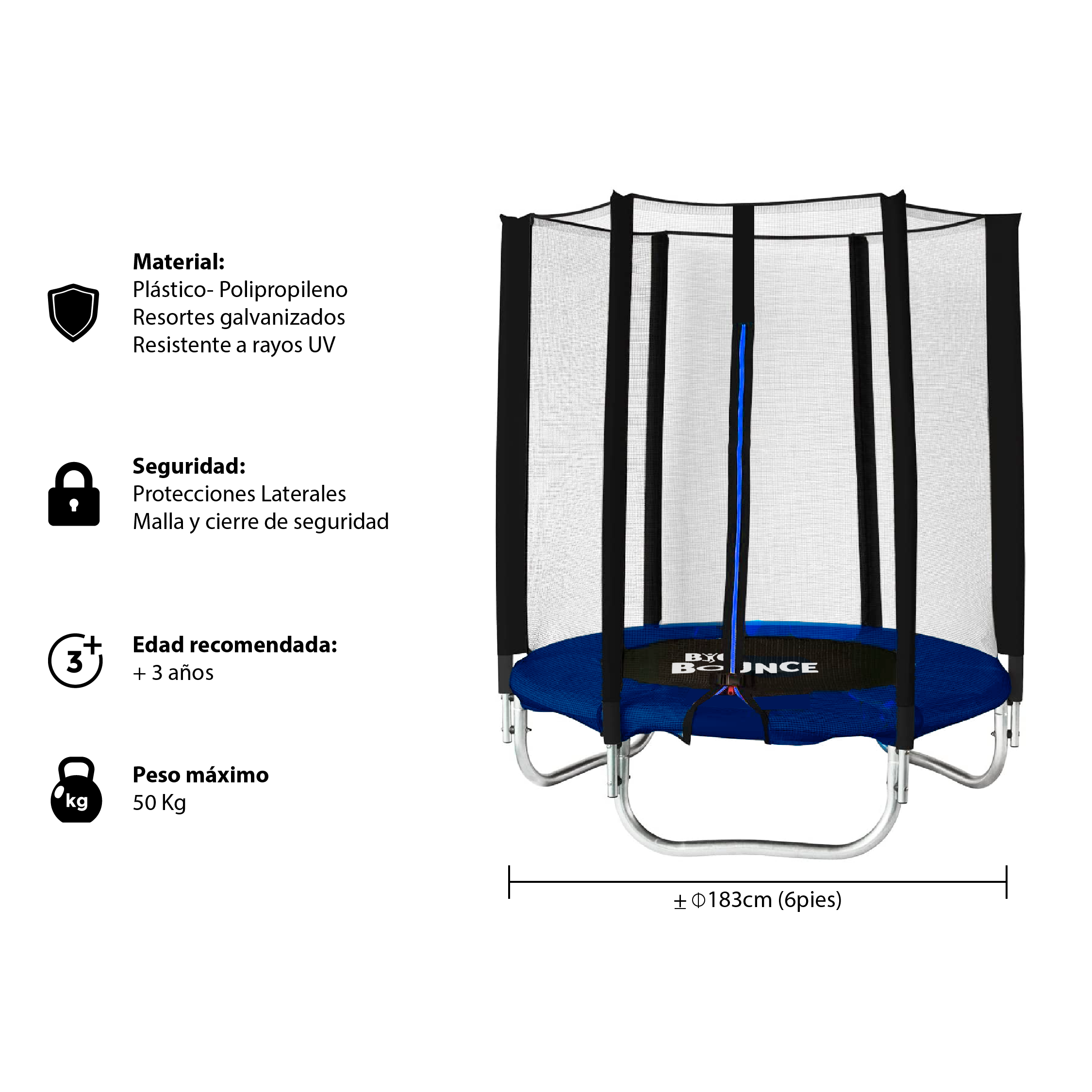 Cama Elástica 183 cm Pro-1