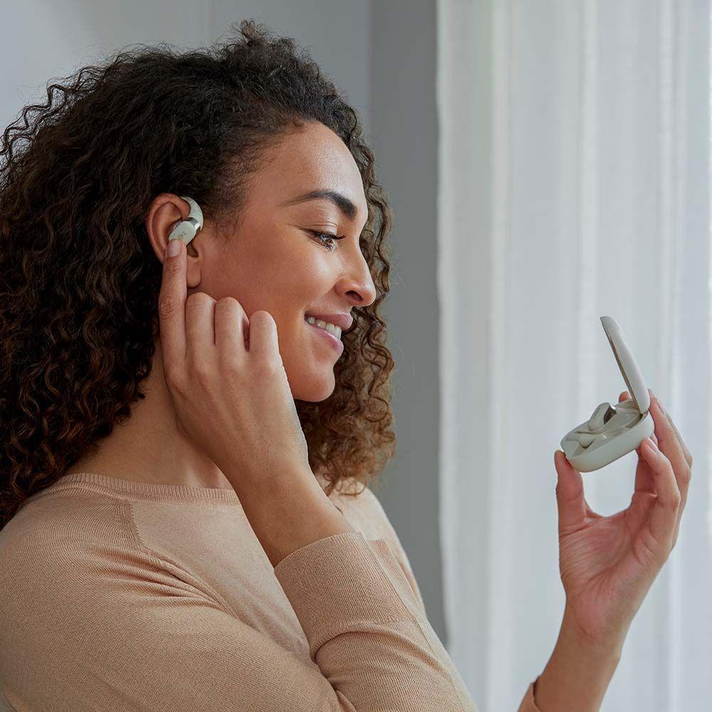 Audífonos Bluetooth OpenFit Beige-4