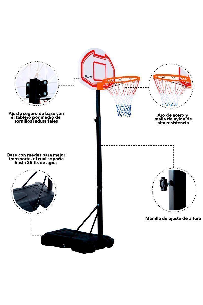 Aro de Basquetbol con Altura Ajustable 2,1 Metros-3