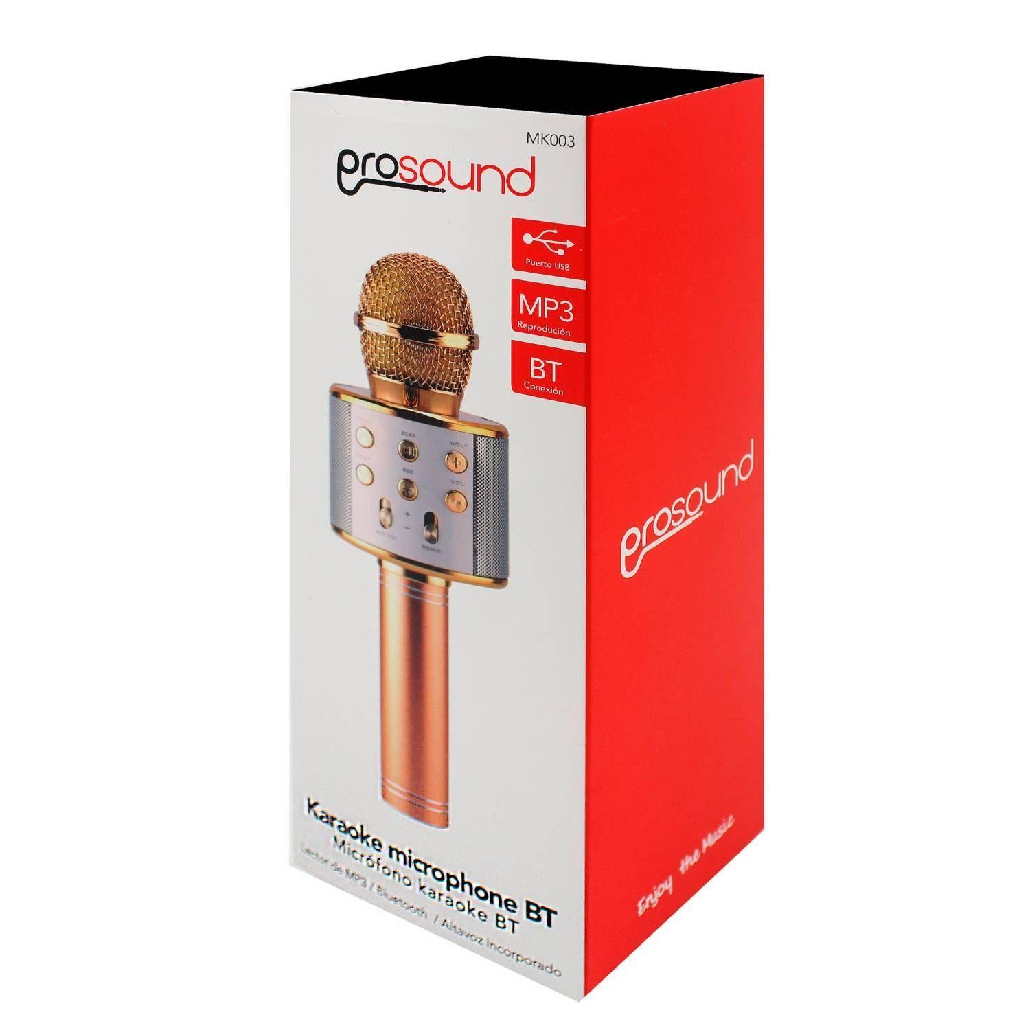 MICROFONO PROSOUND MK03 KARAOKE DORADO-1