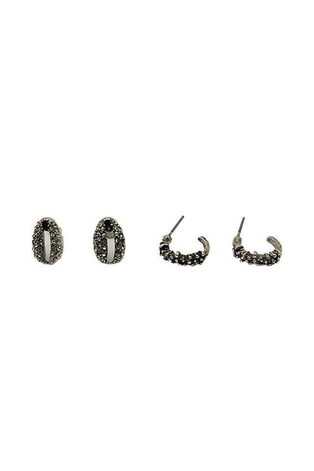 Aros Set Plateados Beach Comber Lucrecia Humana-0